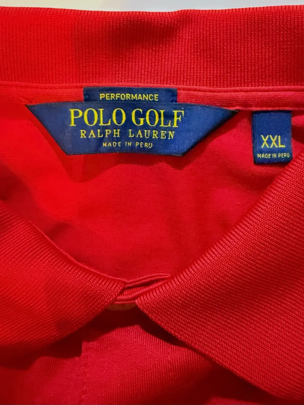 Polo Ralph Lauren Golf XXL Red Performance Polo Shirt Rivermont Country Club